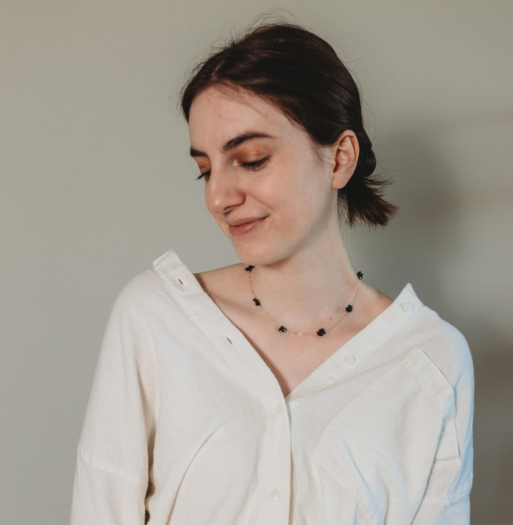 Raw Black Tourmaline Necklace
