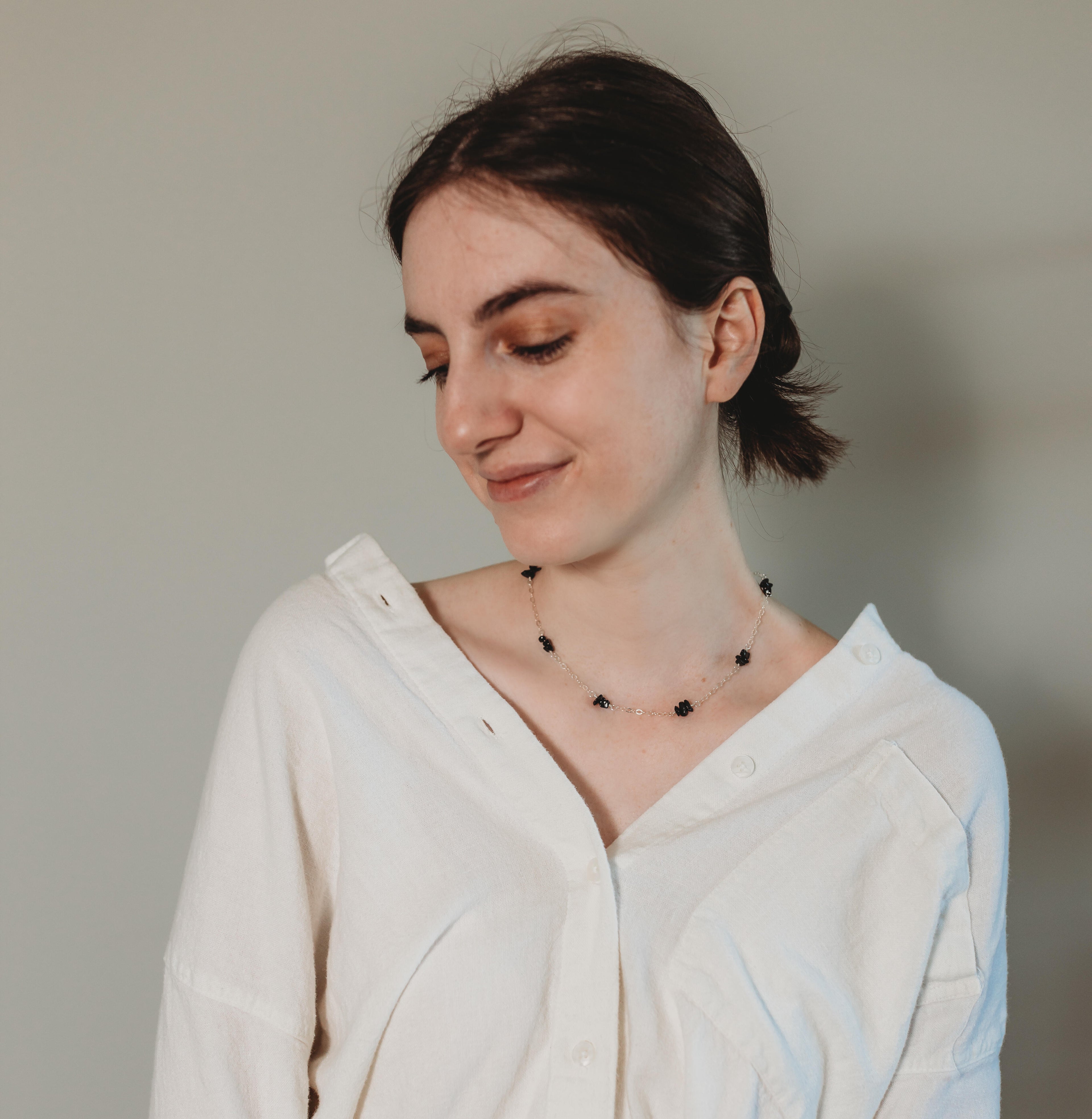 Raw Black Tourmaline Necklace
