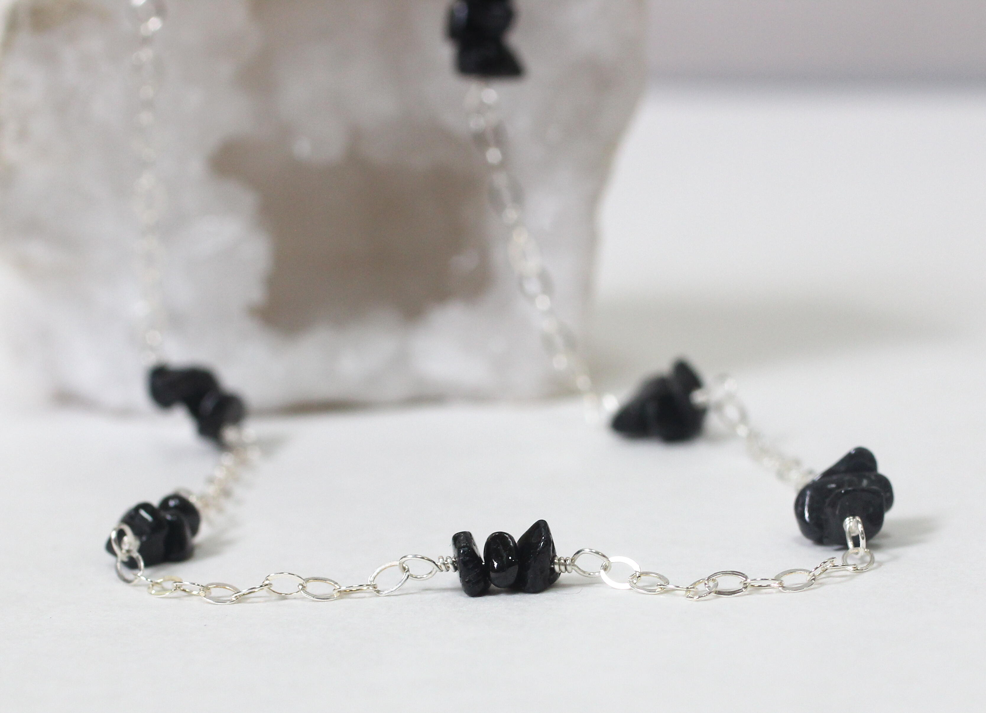 Raw Black Tourmaline Necklace