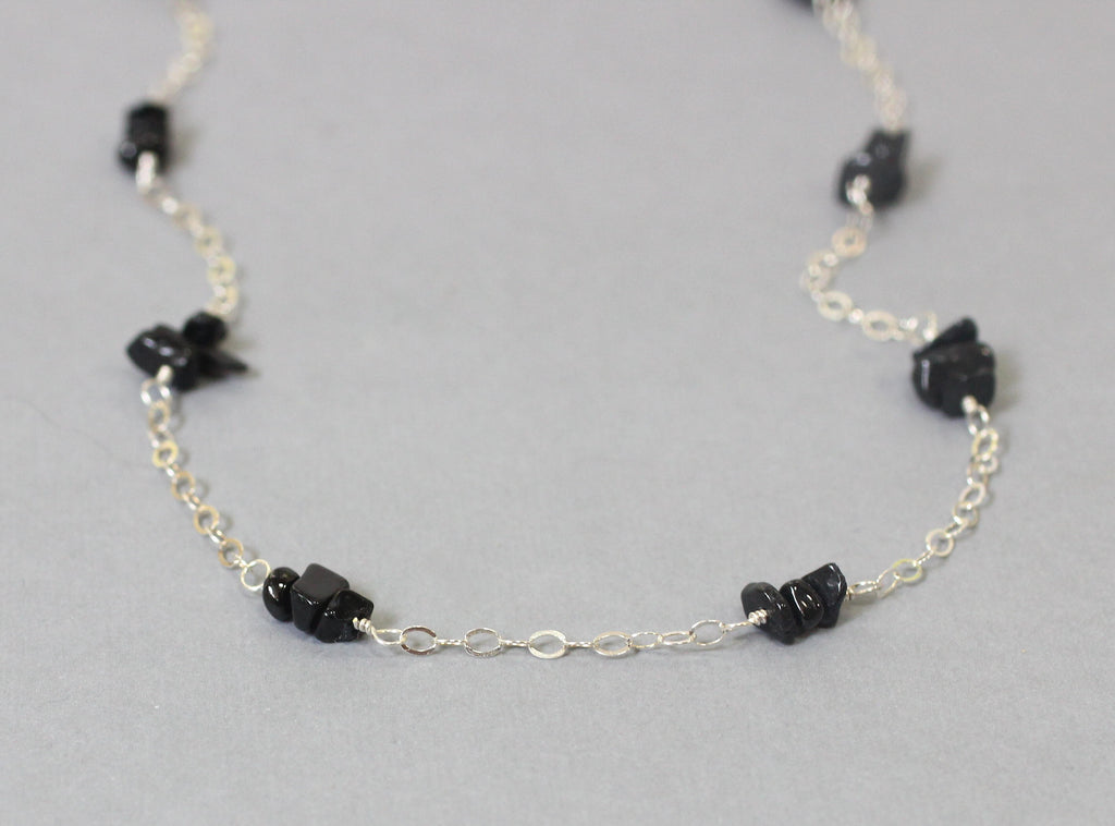 Raw Black Tourmaline Necklace
