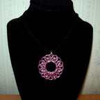 Chainmaille Celtic Wheel Pendant Necklace