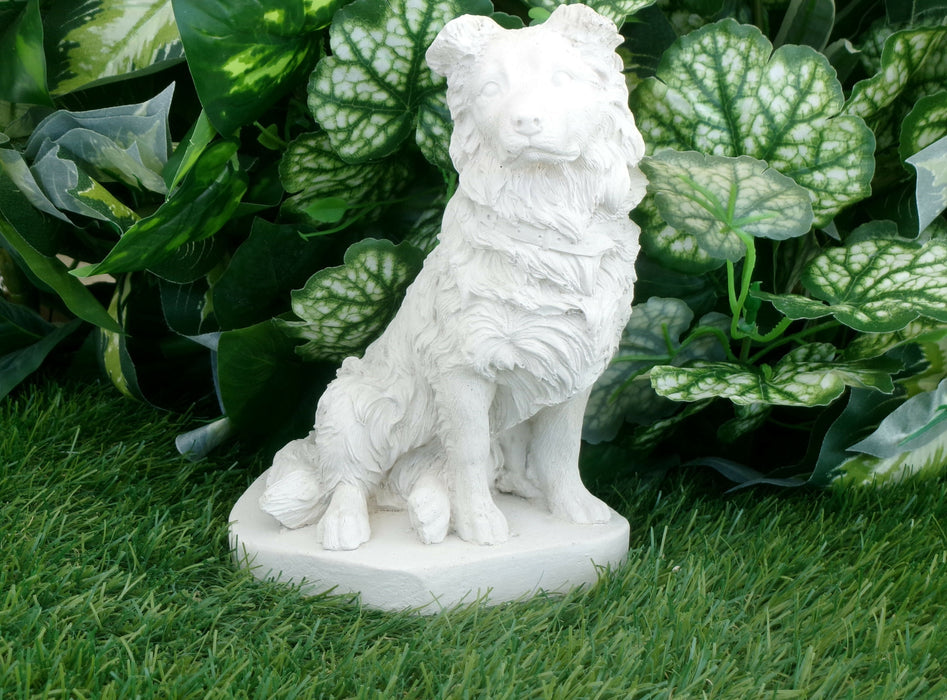 Border Collie Statue 4x5x75" High Solid Concrete