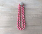 Pink beaded necklace