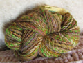 Handspun 2 ply wool Mardi Gras yarn