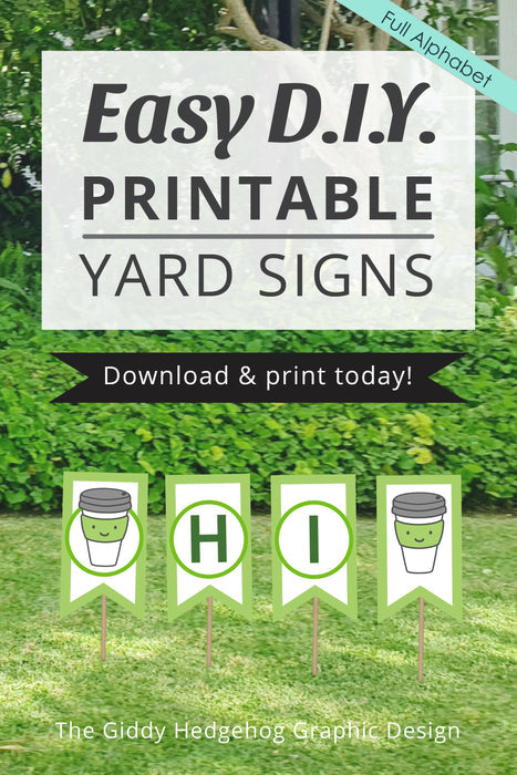 DIY Printable Custom Coffee Themed Birthday Banner, INSTANT DOWNLOAD