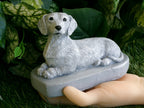 Dachshund Concrete Urn Decoration Figurine 2-1/2 x 5-1/4 x 3-1/2" high