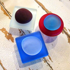 Beach Glass Tile Cabinet Knobs Drawer Pulls with Organic Sea Glass Accents