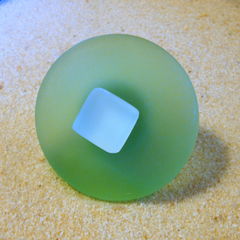 Round Beach Glass Cabinet Knob Drawer Pull