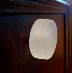 Beach Glass Hockey Puck Cabinet Knob Drawer Pull Sea Glass