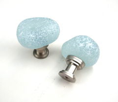 Sea Glass Stone Cabinet Knob Drawer Pull Turquoise