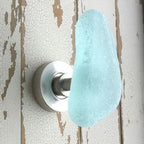 Sea Glass Recycled Stone Beach Coat Towel Wall Hook Large