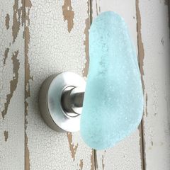 Sea Glass Recycled Stone Beach Coat Towel Wall Hook Large