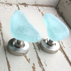 Sea Glass Recycled Stone Beach Coat Towel Wall Hook Large