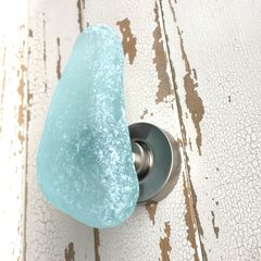 Sea Glass Recycled Stone Beach Coat Towel Wall Hook Large