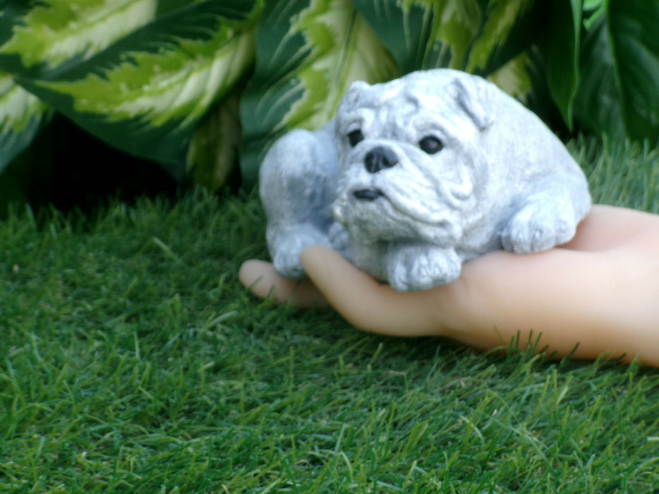 Concrete Bulldog Urn Adornment 3x6x2.25" high