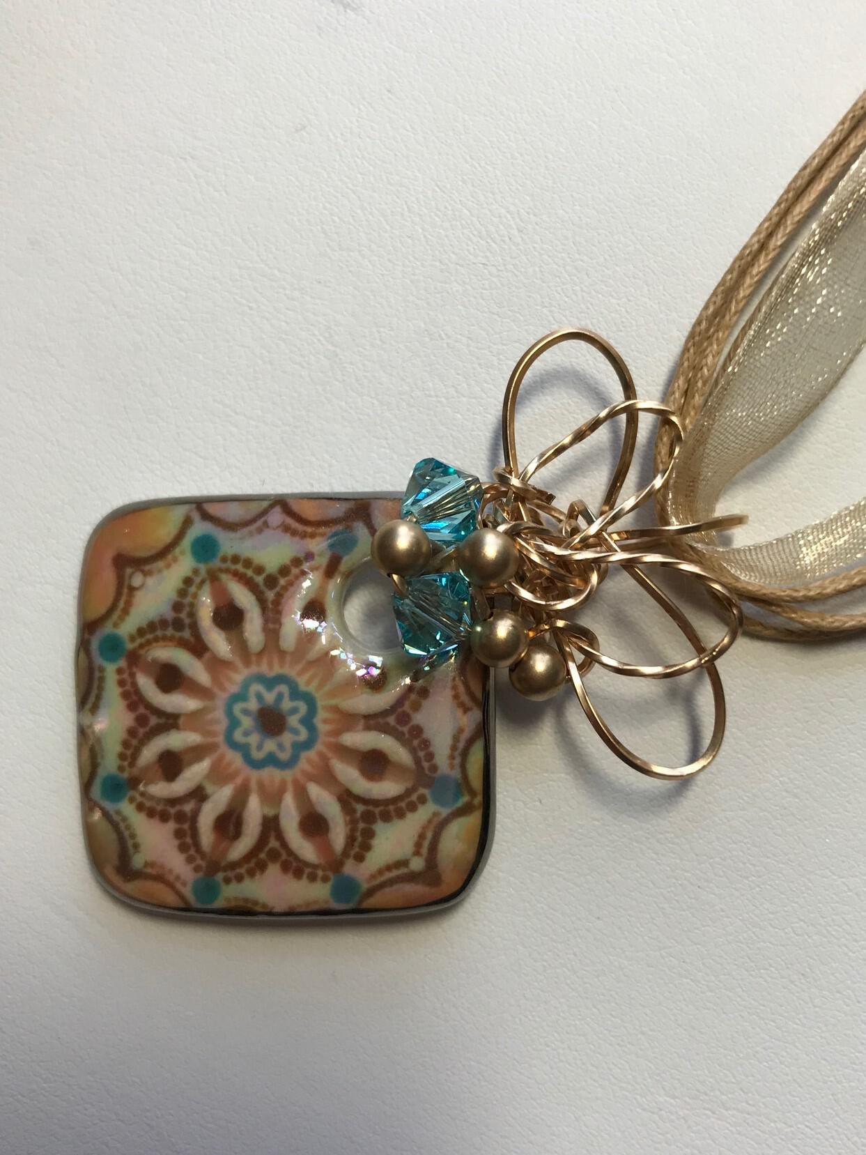 Shades of the Southwest Floral Imprint Pendant