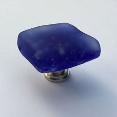 Frosted White Fused Glass Beach Cabinet Knob Drawer Pull $20
