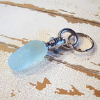 Sea Glass Stone Nautical Keyring Key Chain Handmade $24