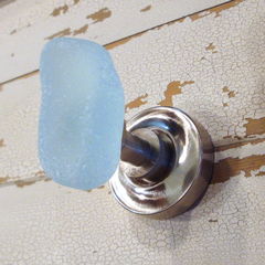 Sea Glass Recycled Stone Beach Coat Towel Wall Hook Single