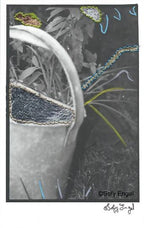 Arrosoir argentique avec coutures - Silver watering can with seams