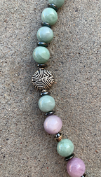 Necklace Set | Glowing semi-precious stones, Southwest style sterling pendant, Burma jade, Kunzite, and amethyst rounds