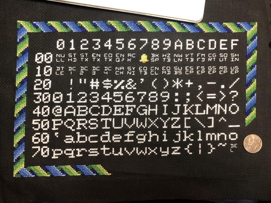 ASCII Table Cross-Stitch Pattern