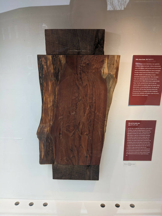 Mars Jezero Crater Carving in Cedar