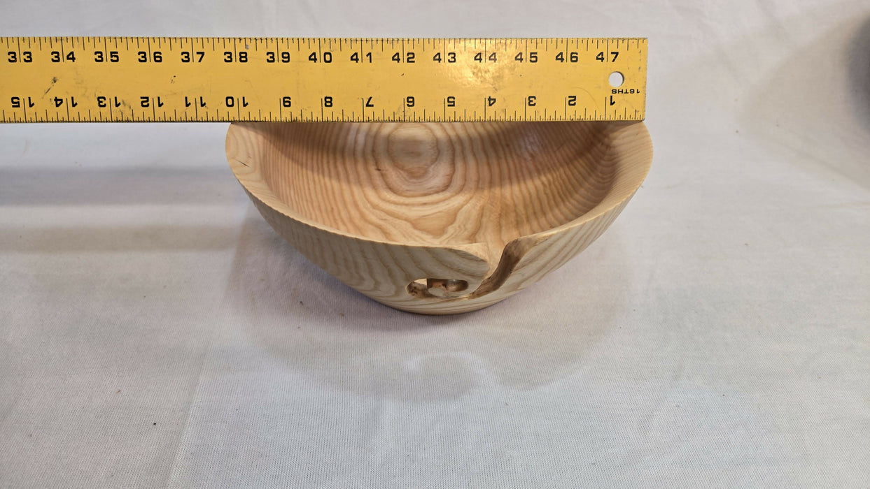 Large Yarn Bowl in Ash - 10-1/4" Hand Turned