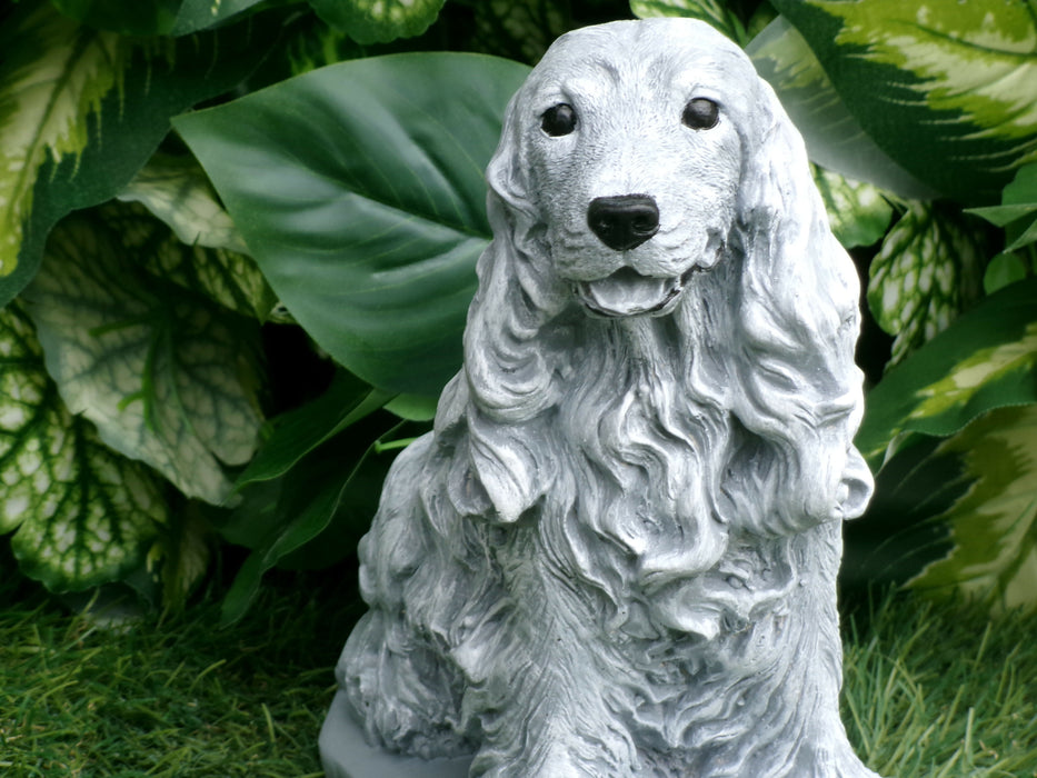 Springer Spaniel Concrete Statue 3.25 x 6.5x 7.5" high