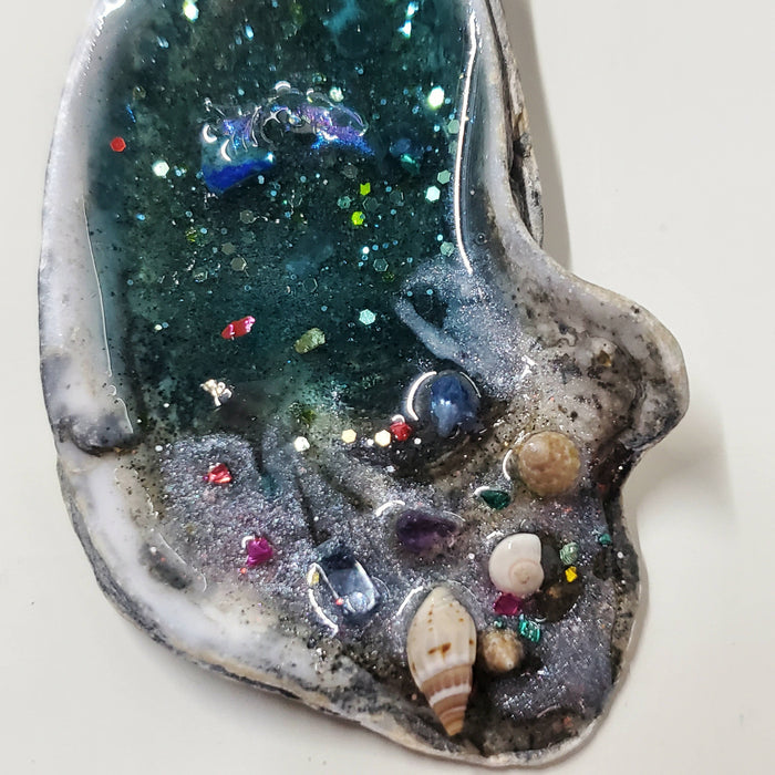 3 Resin Ocean Shell Ornaments in Gift Boxes