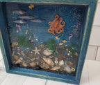 Framed Resin Ocean Sealife Wall Hanging or Tabletop Art