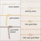 Small Acrylic Name Necklace, 1/2 Inch Height