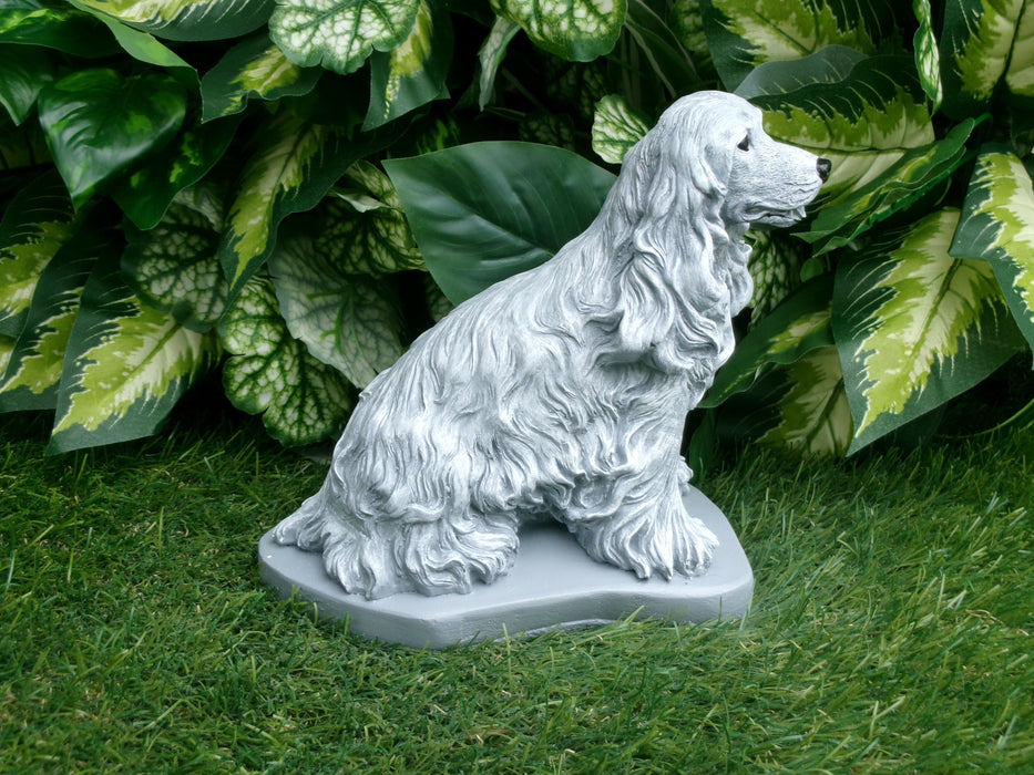 Springer Spaniel Concrete Statue 3.25 x 6.5x 7.5" high