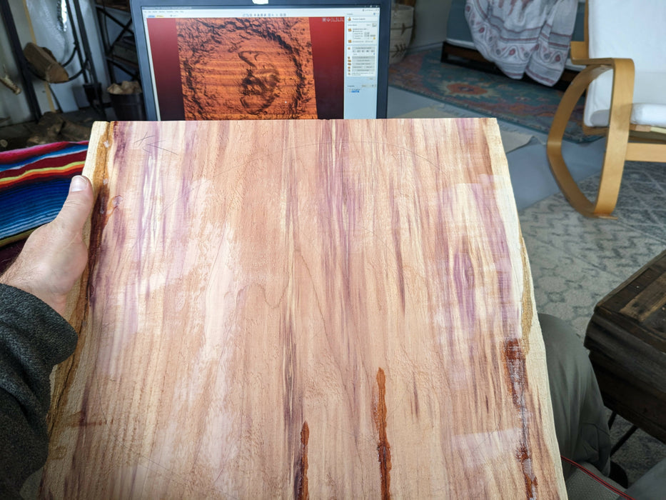 Mars Gale Crater Carving in Cedar
