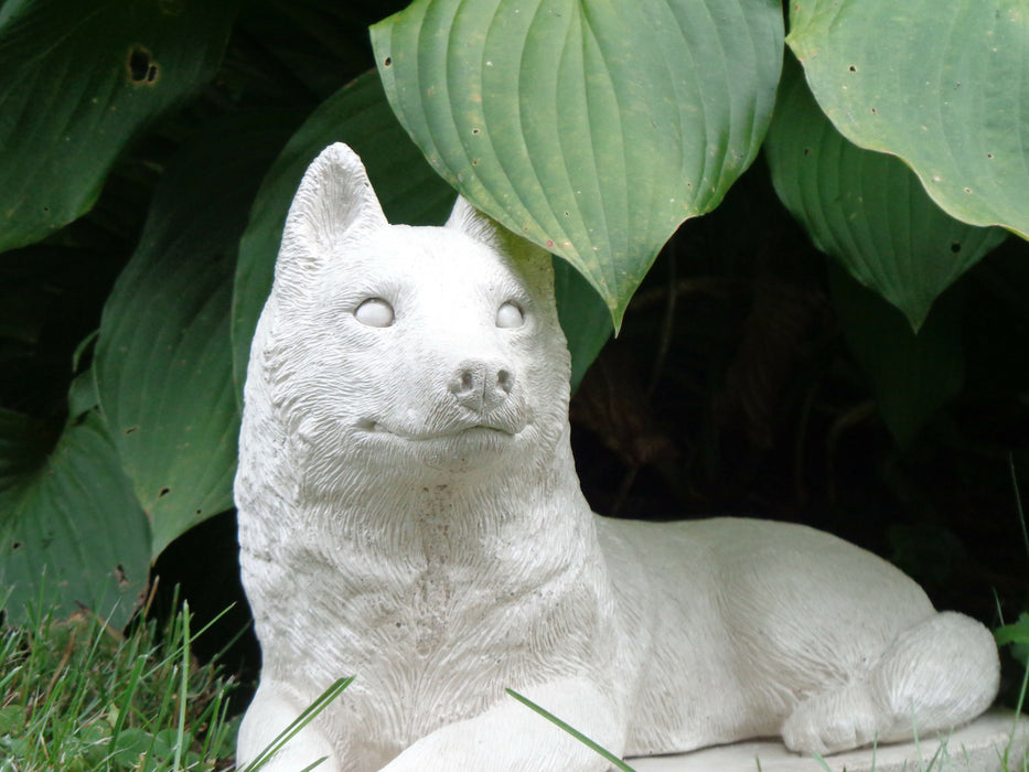 Concrete Husky Statue 11 x 5 x 7" High