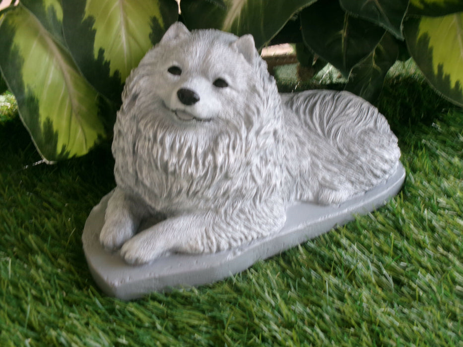 Keeshond Dog Concrete Statue 5x10x6" High