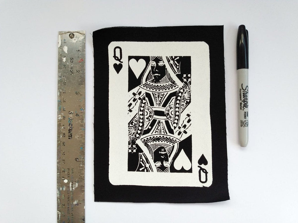 Queen of Hearts Goth Punk Sew-on Patches