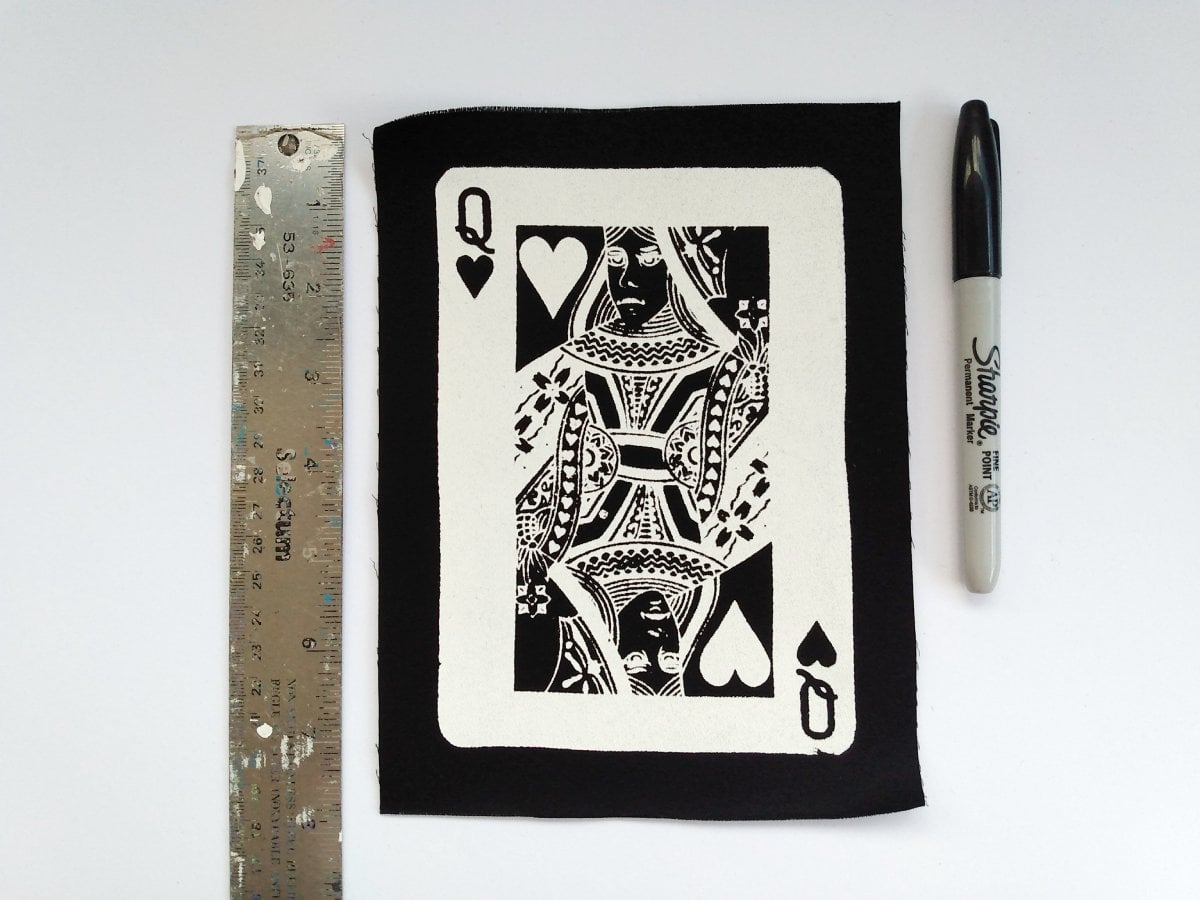 Queen of Hearts Goth Punk Sew-on Patches