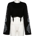 STREET GOTH DRAGON CROP SHIRT