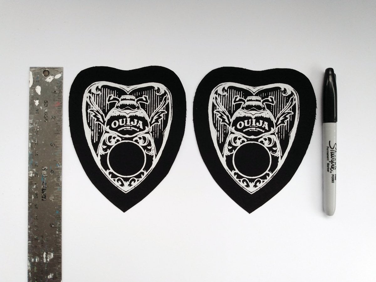 Beetle Ouija Planchette Steampunk Goth Sew-on Patches