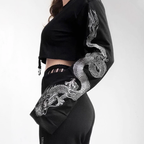 STREET GOTH DRAGON CROP SHIRT