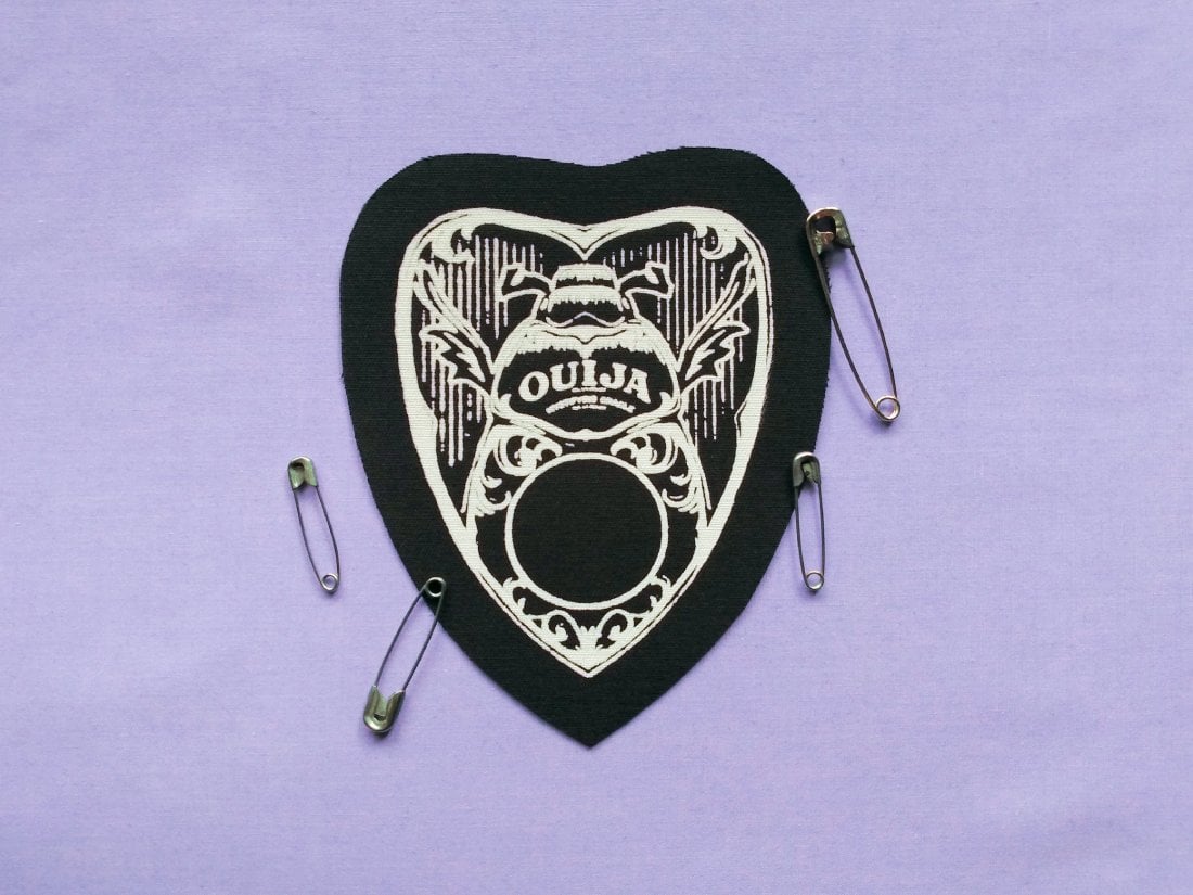 Beetle Ouija Planchette Steampunk Goth Sew-on Patches