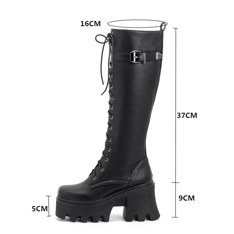 Gothic Punk Women Thick Sole Platform