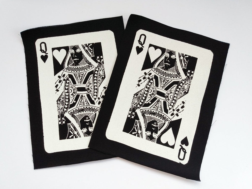 Queen of Hearts Goth Punk Sew-on Patches