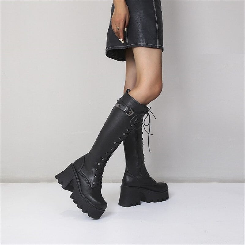 Gothic Punk Women Thick Sole Platform