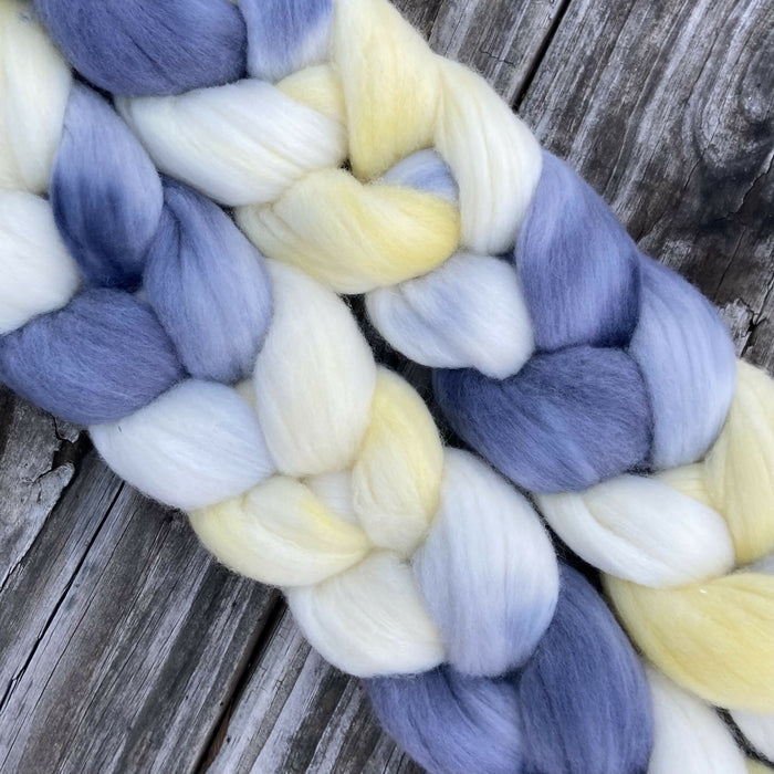 “Petrichor" hand dyed Rambouillet wool