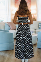 Iconic Spots Maxi Skirt - Black and White