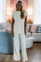 Clean Slate Top and Pants Set - Cream