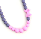 Kids Bow Necklace and Bracelet made from Silicone Beads for Dress Up or Pretend Play