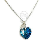 Personalized Remembrance Memorial Angel Wing Necklace,Mother's Day Gift,Sympathy Bereavement Gift,Loss of Husband Mom Mother Brother Sister